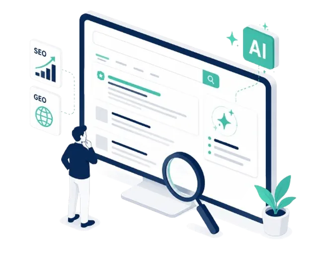 Organic Gen (SEO + GEO) illustration